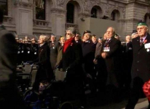 Cenotaph 2014 - Bryan Schofield Association Chairman 33rd Entry Carries The Wreath