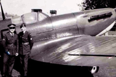 Two Member Of the 302nd Entry Photographed With The RAF Hereford Spitfire