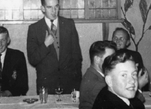 A 32nd Entry Anniversary  Held In London Left To Right B. Stead, Fg Offs Burrows and Perry, D Hayman and D Whitfield