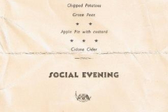 AATS  Hereford Supper Evening Menu Page