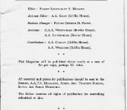 The Summer 1957 Edition Of The
AATS Hereford School Magazine.
In Particular The Drama Club Article Mentions 5
Members Of The 29th - Ron Anders, George Masson,
Dickie Dynes, Pete Culley and Harry Trumbell (All  
Well Known Drama Queens)!!
I Personally Took Part IOn the Raid On The Oposition
Huts During The Scott Payne Trophy Boxing
Competion of The Year